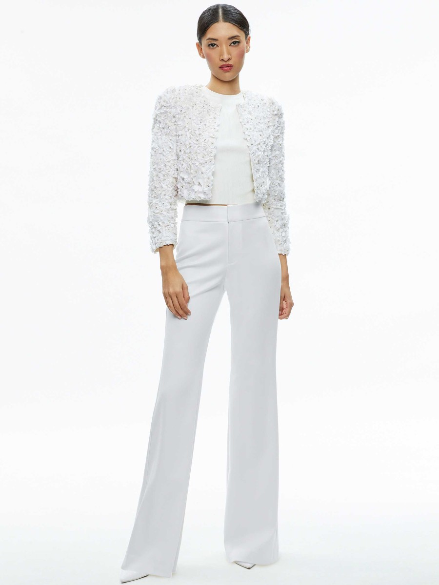 Alice and Olivia Lorna Embellished Cropped Jacket | Jackets + Coats