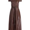 Alice and Olivia Miranda Vegan Leather Midi Dress | Dresses