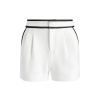 Alice and Olivia Esta Pleated Contrast Trim Short | Shorts