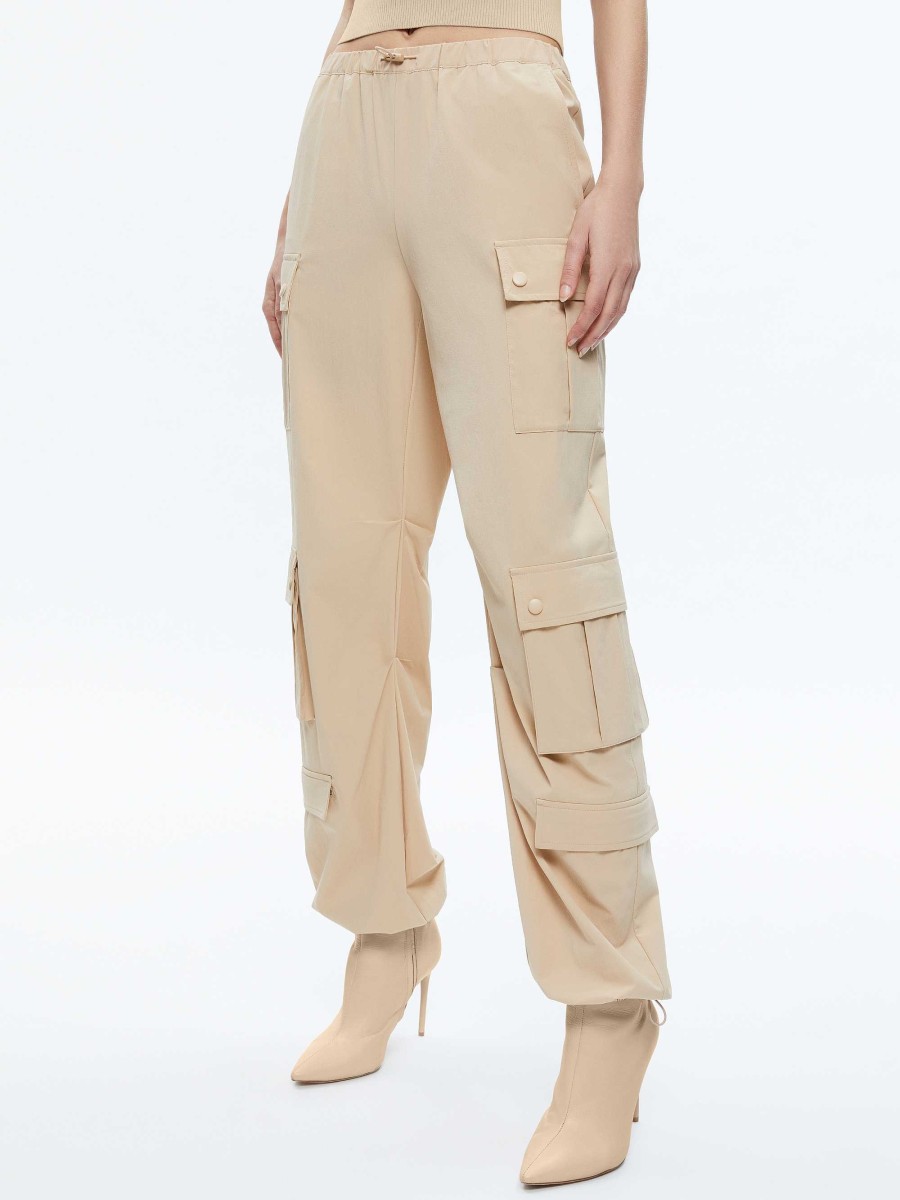 Alice and Olivia Shara Mid Rise Parachute Cargo Pants | Pants