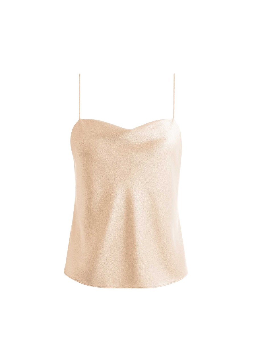 Alice and Olivia Harmon Drapey Slip Tank | Tops