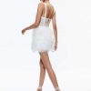 Alice and Olivia Xia Sheer Bustier Feathered Mini Dress | Dresses