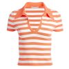 Alice and Olivia Martha Striped Polo | Tops