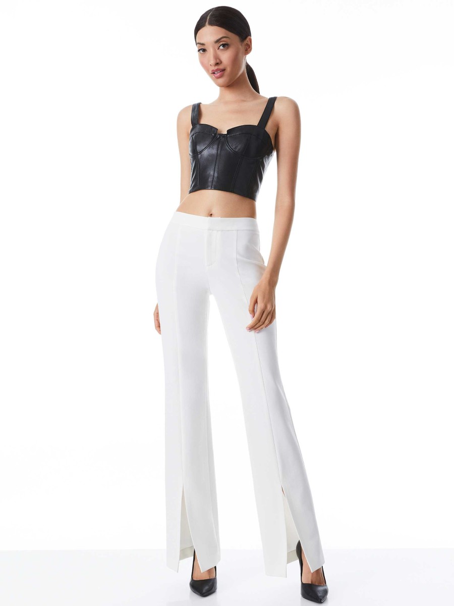 Alice and Olivia Walker Slim Front Slit Pants | Pants