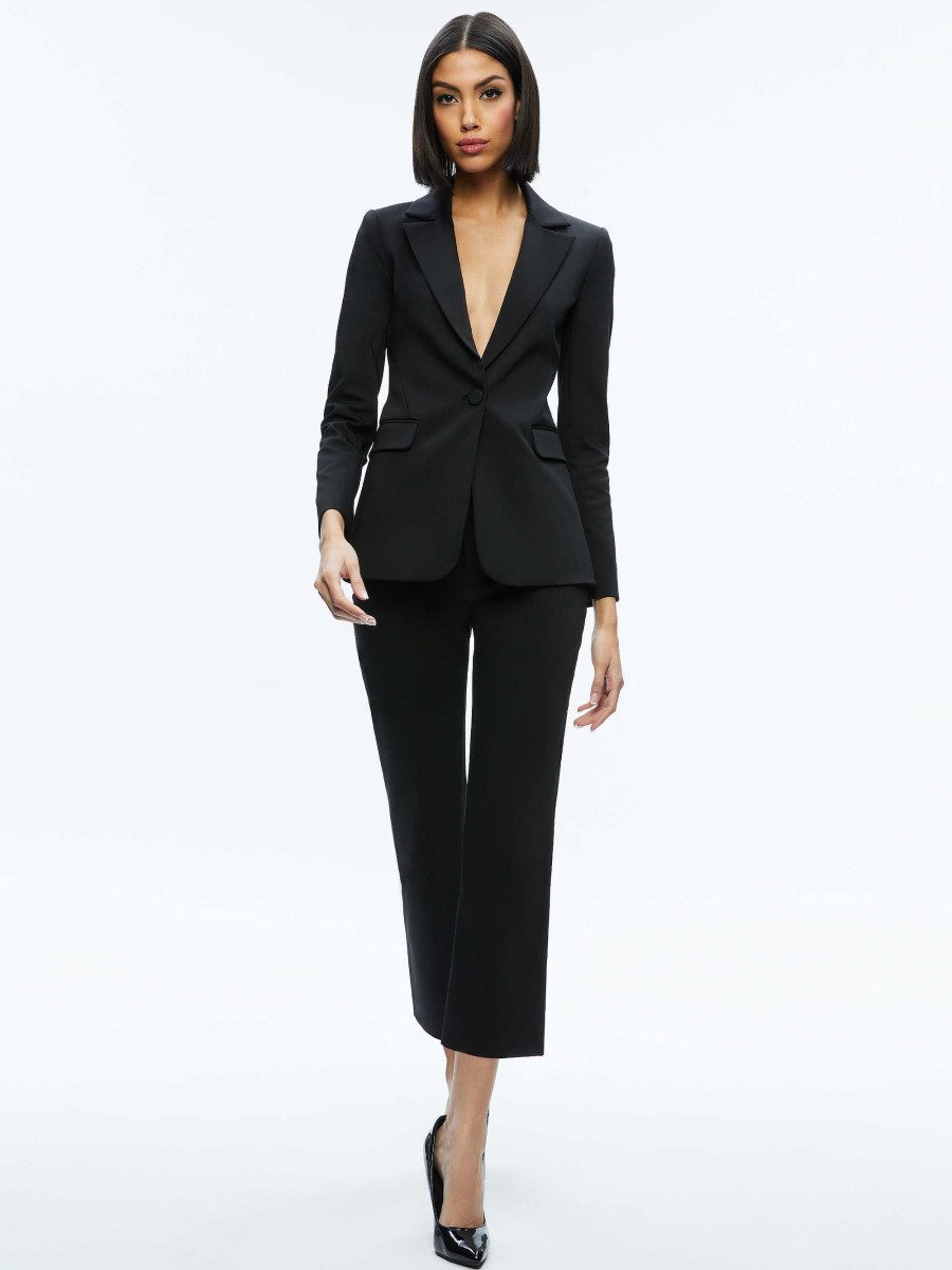 Alice and Olivia Macey Slit Sleeve Blazer | Jackets + Coats