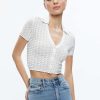 Alice and Olivia Linda Cropped Polo | Tops