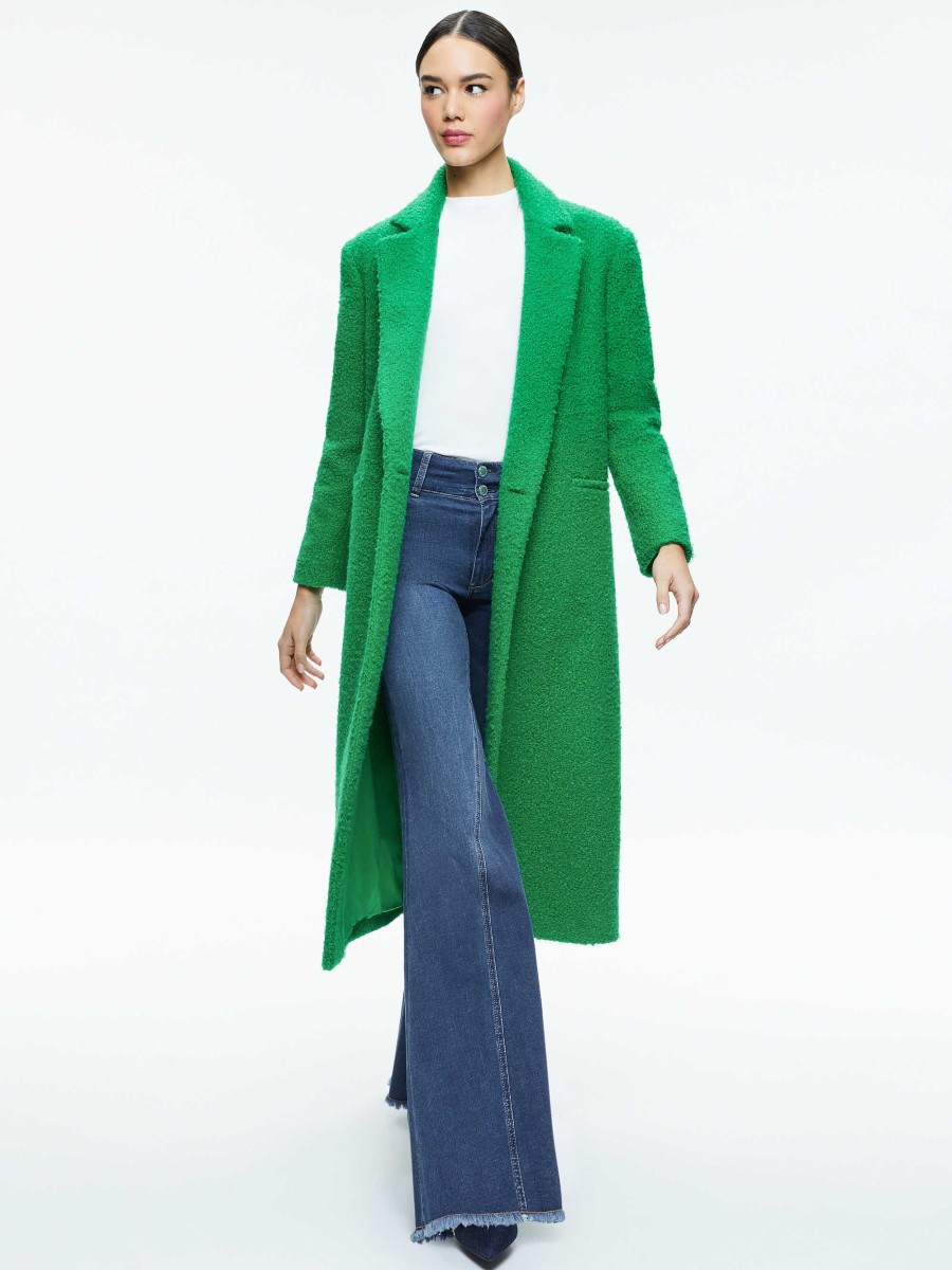 Alice and Olivia Jimmy Oversized Coat With Long Lapel | Jackets + Coats