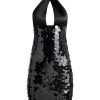 Alice and Olivia Dedra Embellished Twist Neck Mini Dress | Dresses