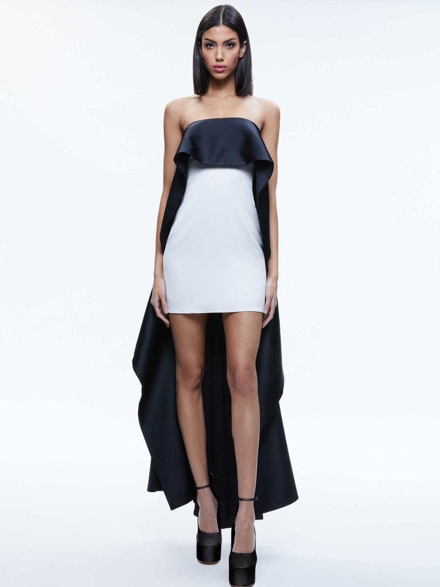 Alice and Olivia Theda Strapless High Low Dress | Dresses