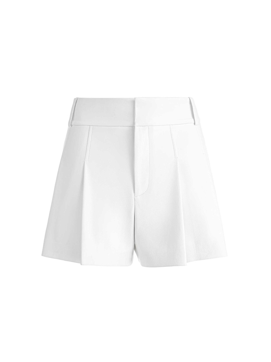 Alice and Olivia Scarlet High Rise Vegan Leather Flutter Shorts | Shorts