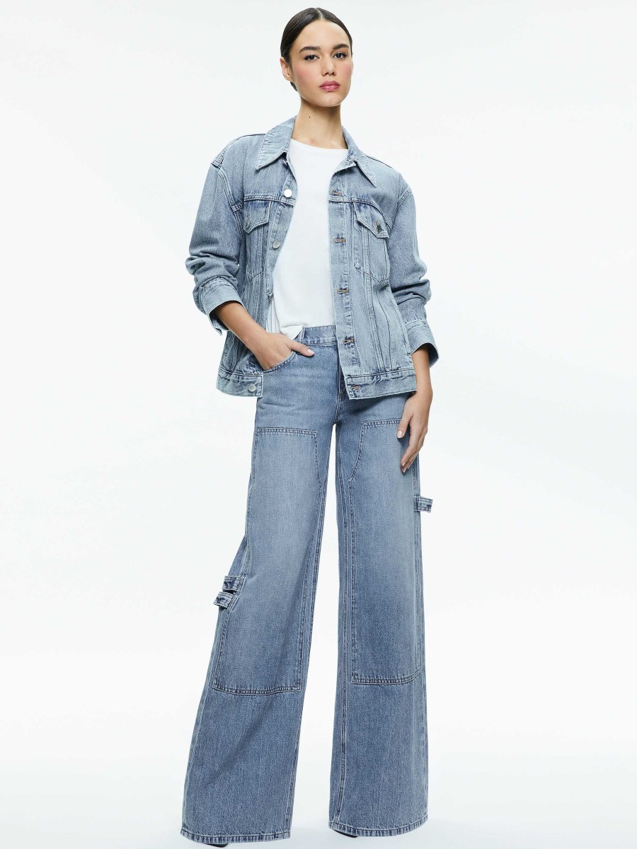 Alice and Olivia Jeff Oversized Denim Jacket | Jackets + Coats