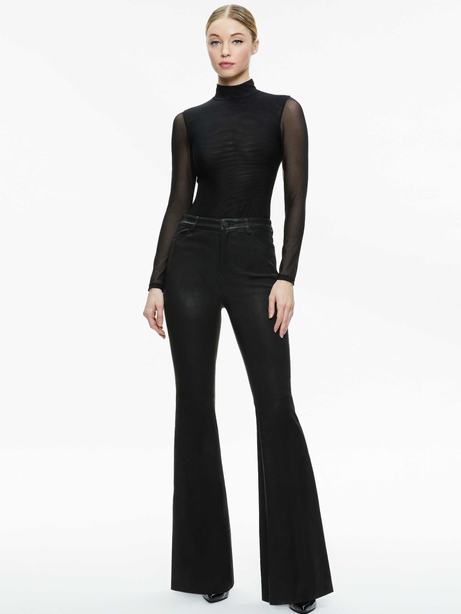 Alice and Olivia Clarinda Turtleneck Bodysuit | Tops