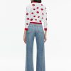 Alice and Olivia Daroda Kiss Crewneck Cropped Cardigan | Sweaters