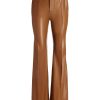 Alice and Olivia Danette Vegan Leather Split Hem Trousers | Pants