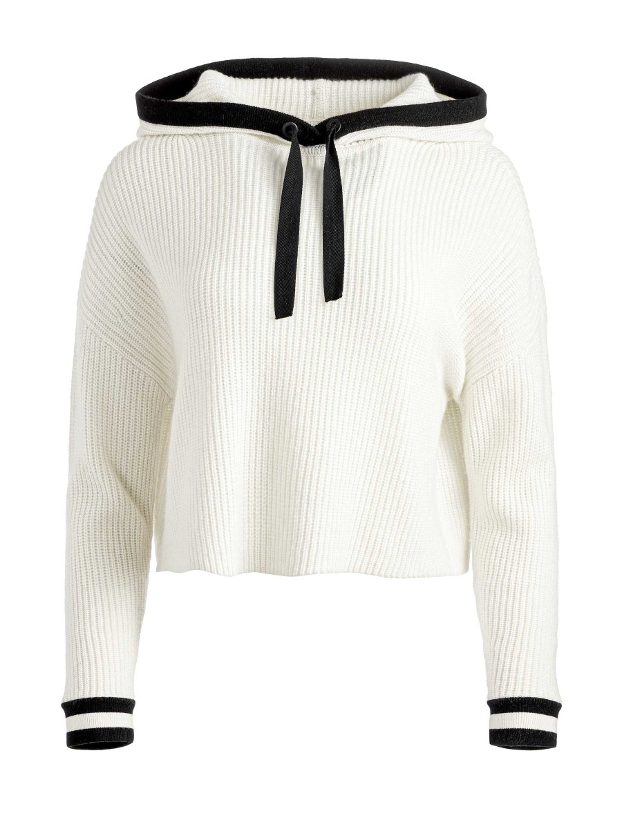 Alice and Olivia Lumi Ribbed Knit Hoodie | Tops