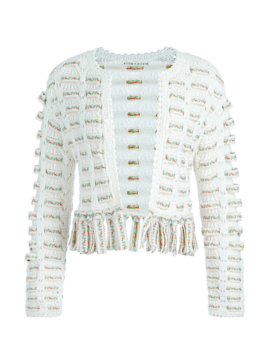 Alice and Olivia Tawna Ribbon Cardigan | Sweaters