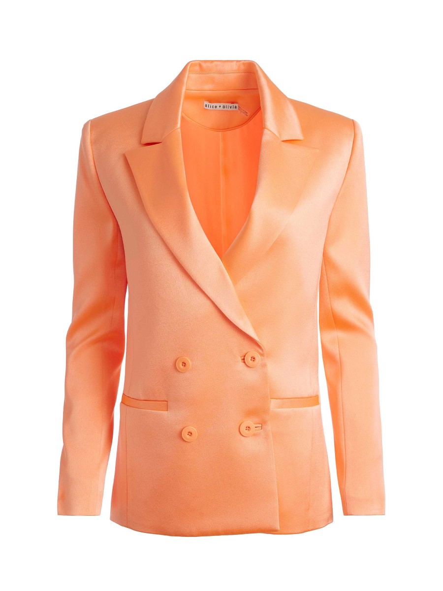 Alice and Olivia Santos Double Breasted Boyfriend Blazer | Jackets + Coats