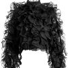 Alice and Olivia Britton Ruffled Cropped Jacket | Jackets + Coats