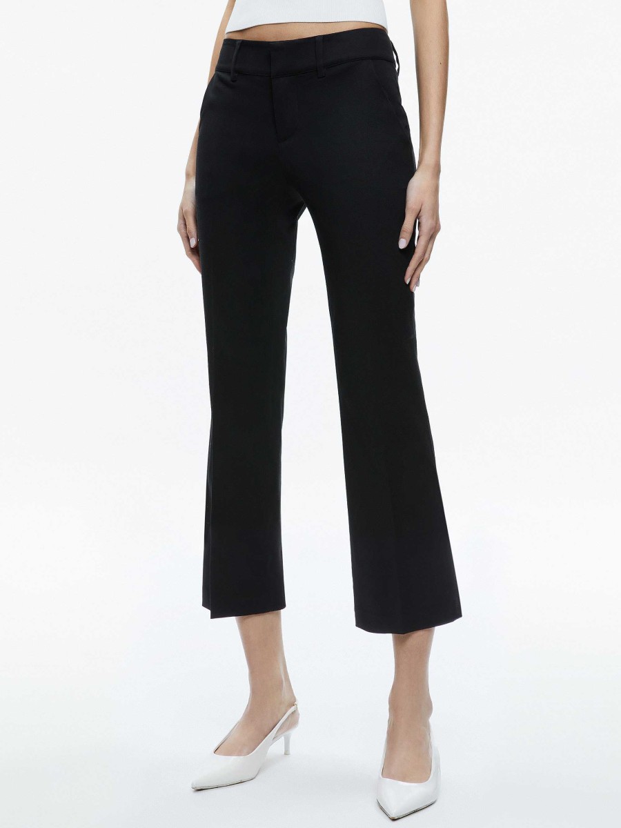 Alice and Olivia Janis Low Rise Cropped Flare Pant | Pants