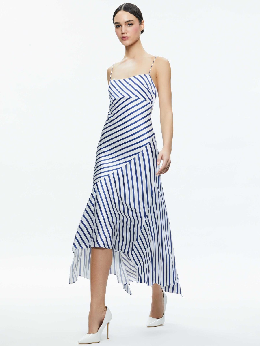 Alice and Olivia Rosa Asymmetrical Slip Dress | Dresses