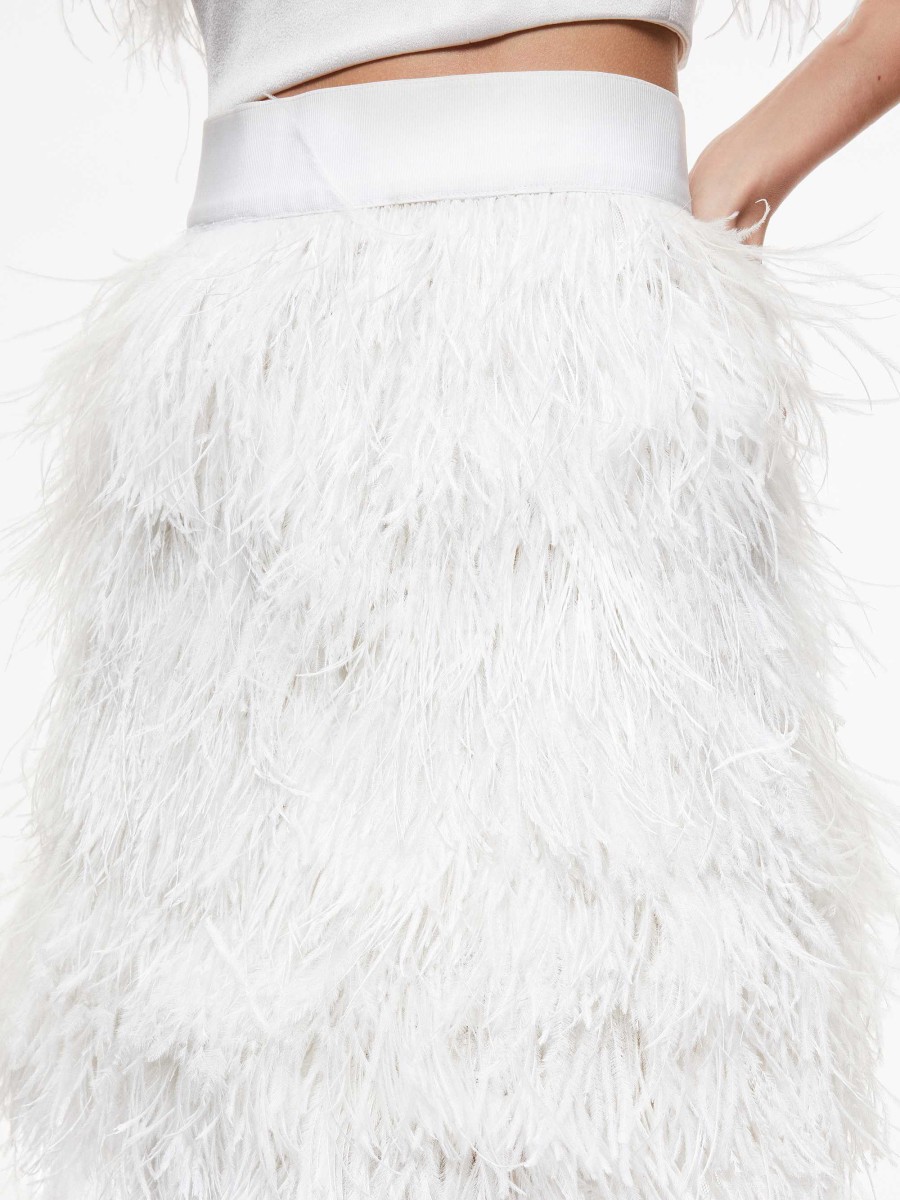 Alice and Olivia Cina Feather Mini Skirt | Skirts