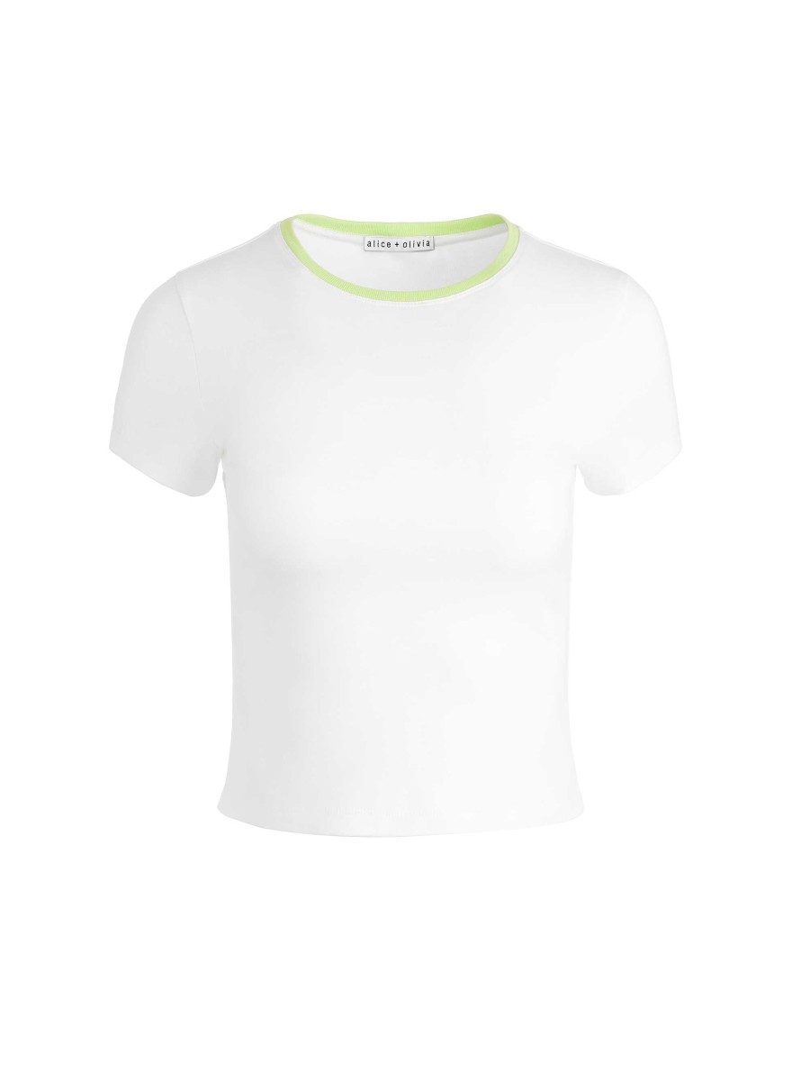 Alice and Olivia Tashia Ringer Baby Tee | Tops