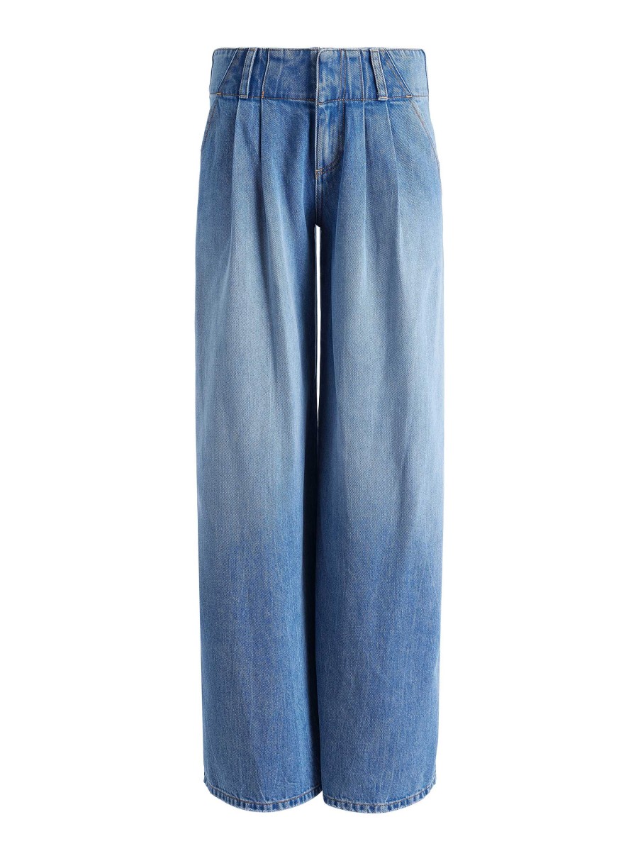 Alice and Olivia Anders Low Rise Pleated Jean | Pants