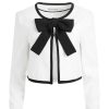 Alice and Olivia Kidman Bow Front Cropped Jacket | Jackets + Coats