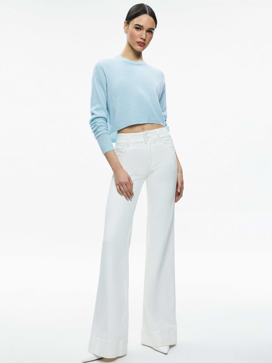 Alice and Olivia Missa 5 Pocket High Rise Wide Leg Jean | Pants