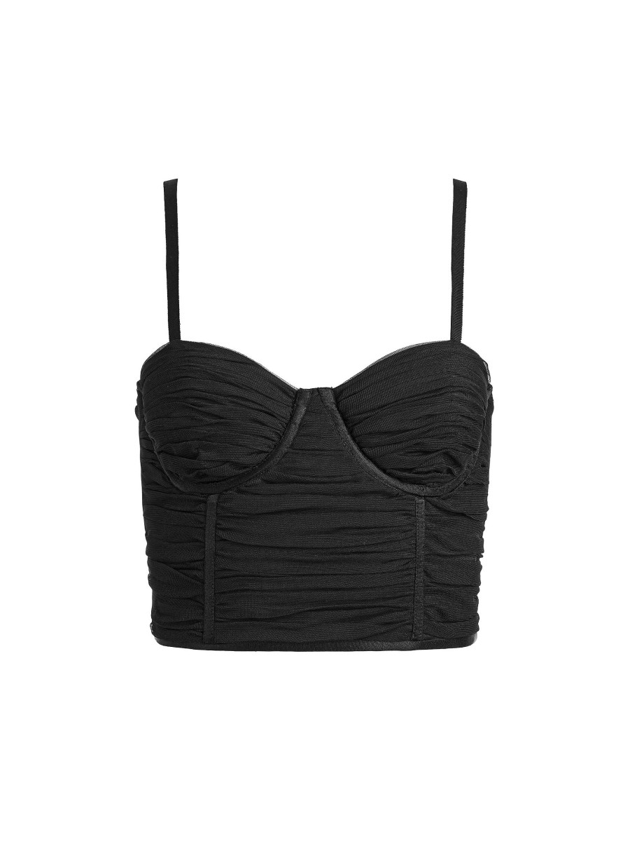 Alice and Olivia Damia Ruched Bustier Top | Tops