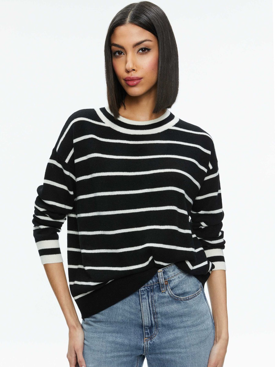 Alice and Olivia Fila Crewneck Pullover | Sweaters