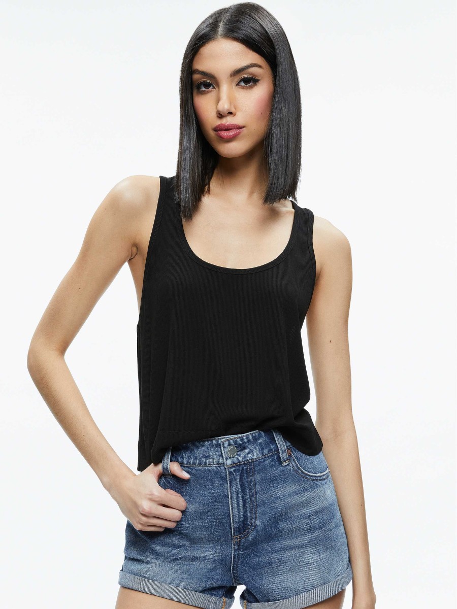 Alice and Olivia Avril Boxy Tank | Tops