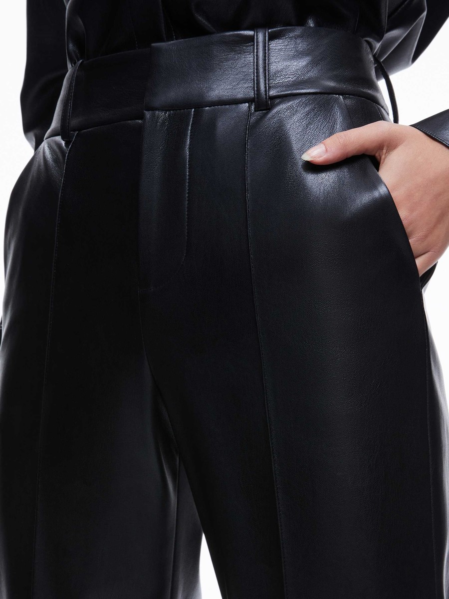 Alice and Olivia Ming Vegan Leather Ankle Pant | Pants