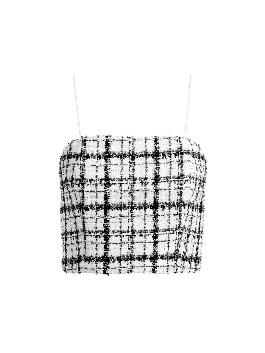 Alice and Olivia Ceresi Tweed Crop Top | Tops