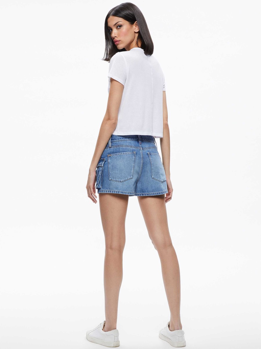 Alice and Olivia Cay Low Rise Cargo Short | Shorts