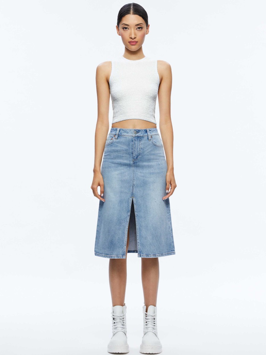 Alice and Olivia Rye Midi Denim Skirt | Skirts