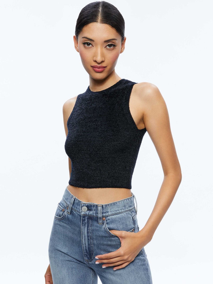 Alice and Olivia Amity Sleeveless Cropped Tank | Tops