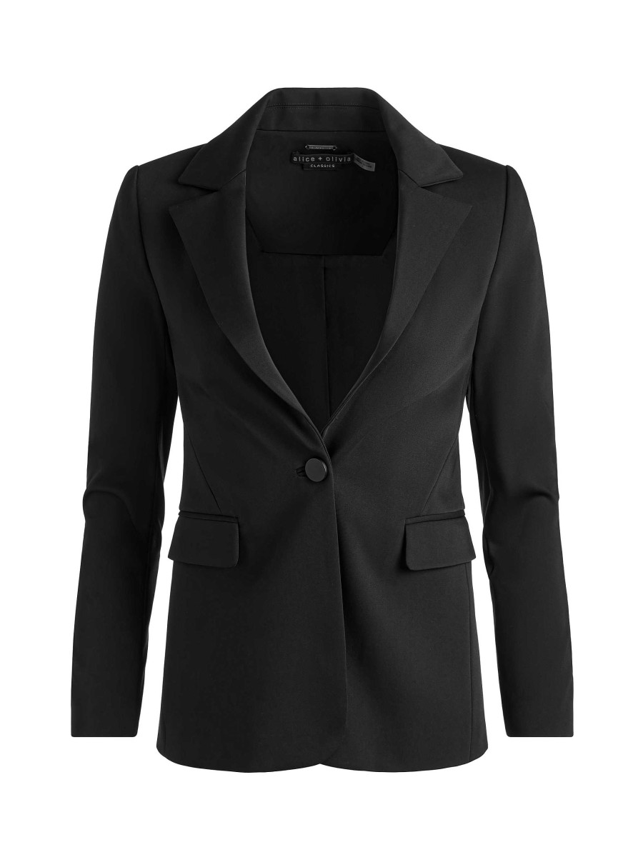 Alice and Olivia Macey Slit Sleeve Blazer | Jackets + Coats