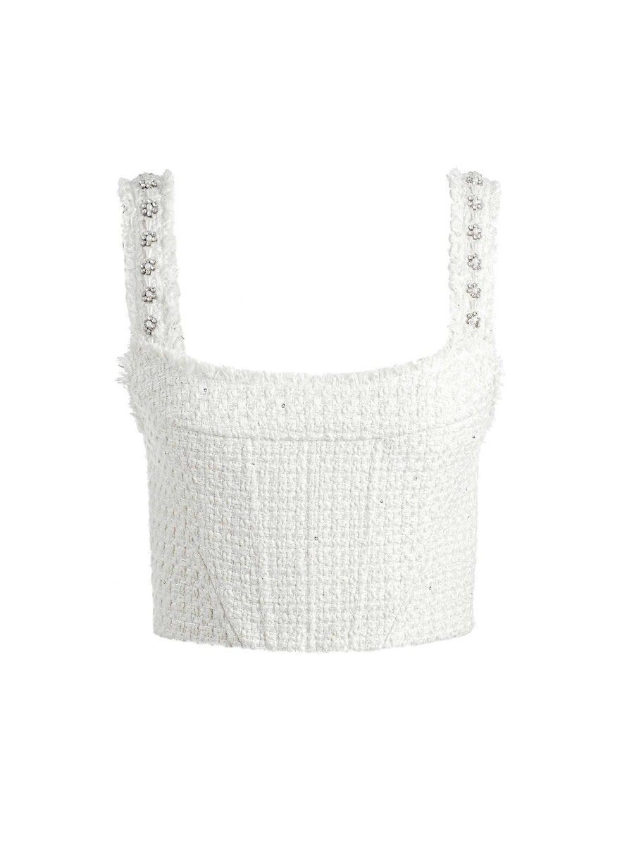 Alice and Olivia Vicenta Embellished Structured Corset | Tops