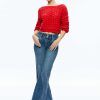 Alice and Olivia Allene Cable Knit Crewneck | Sweaters