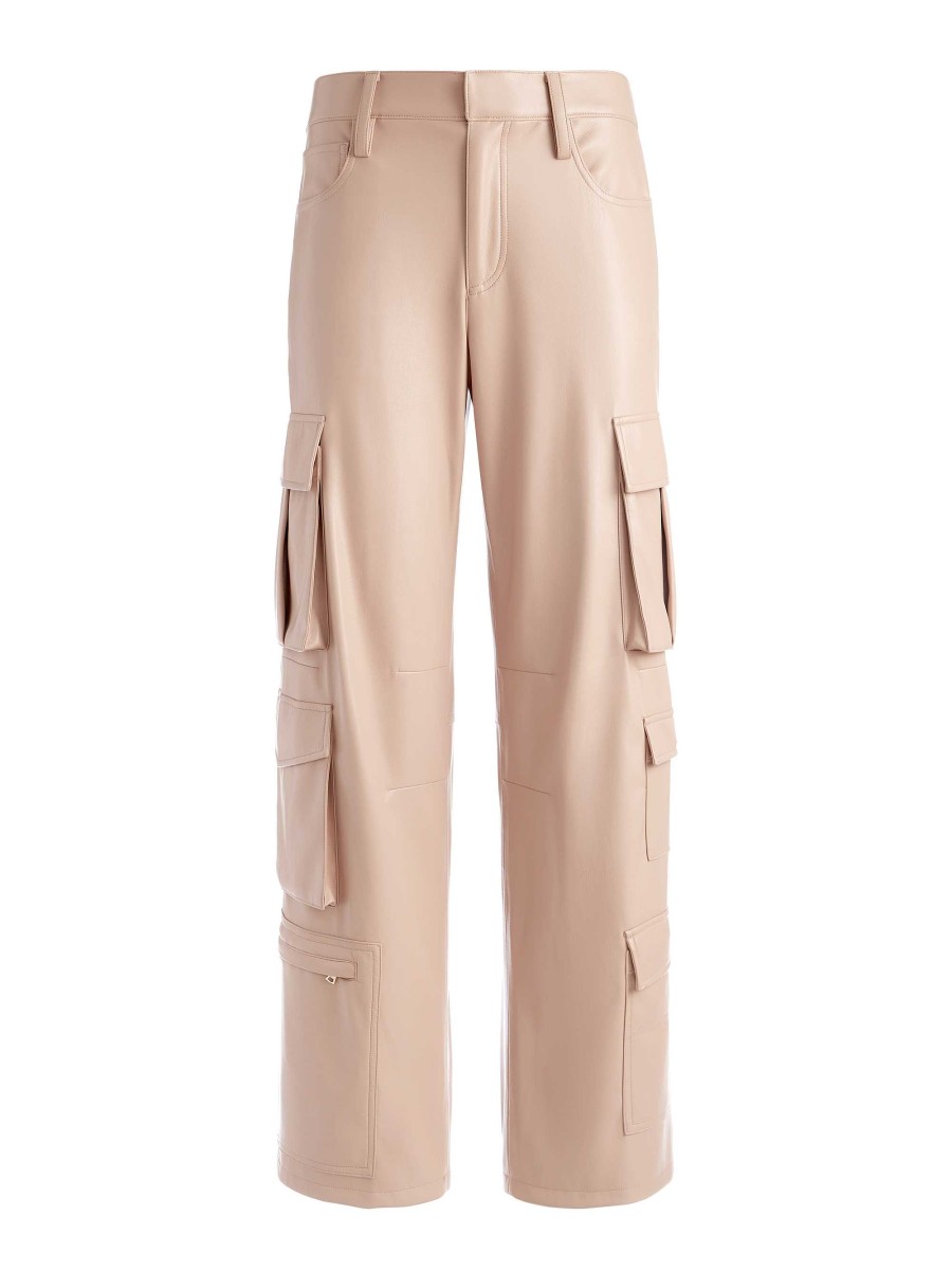 Alice and Olivia Luis Vegan Leather Cargo Pant | Pants