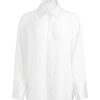 Alice and Olivia Finely Open Back Button Down | Tops