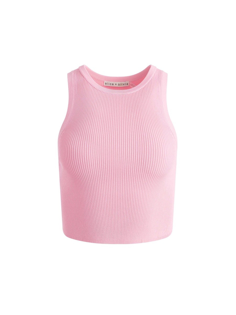 Alice and Olivia Marin Curved Hem Tank | Tops