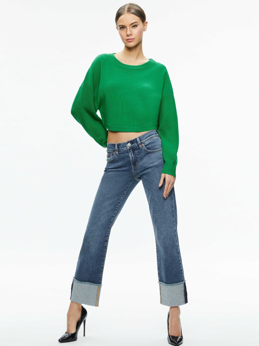 Alice and Olivia Posey Crewneck Sweater | Sweaters