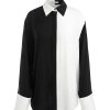 Alice and Olivia Finely Oversized Button Down Shirt | Tops