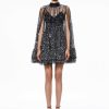 Alice and Olivia Zenon Sequin Cape Mini Dress | Dresses