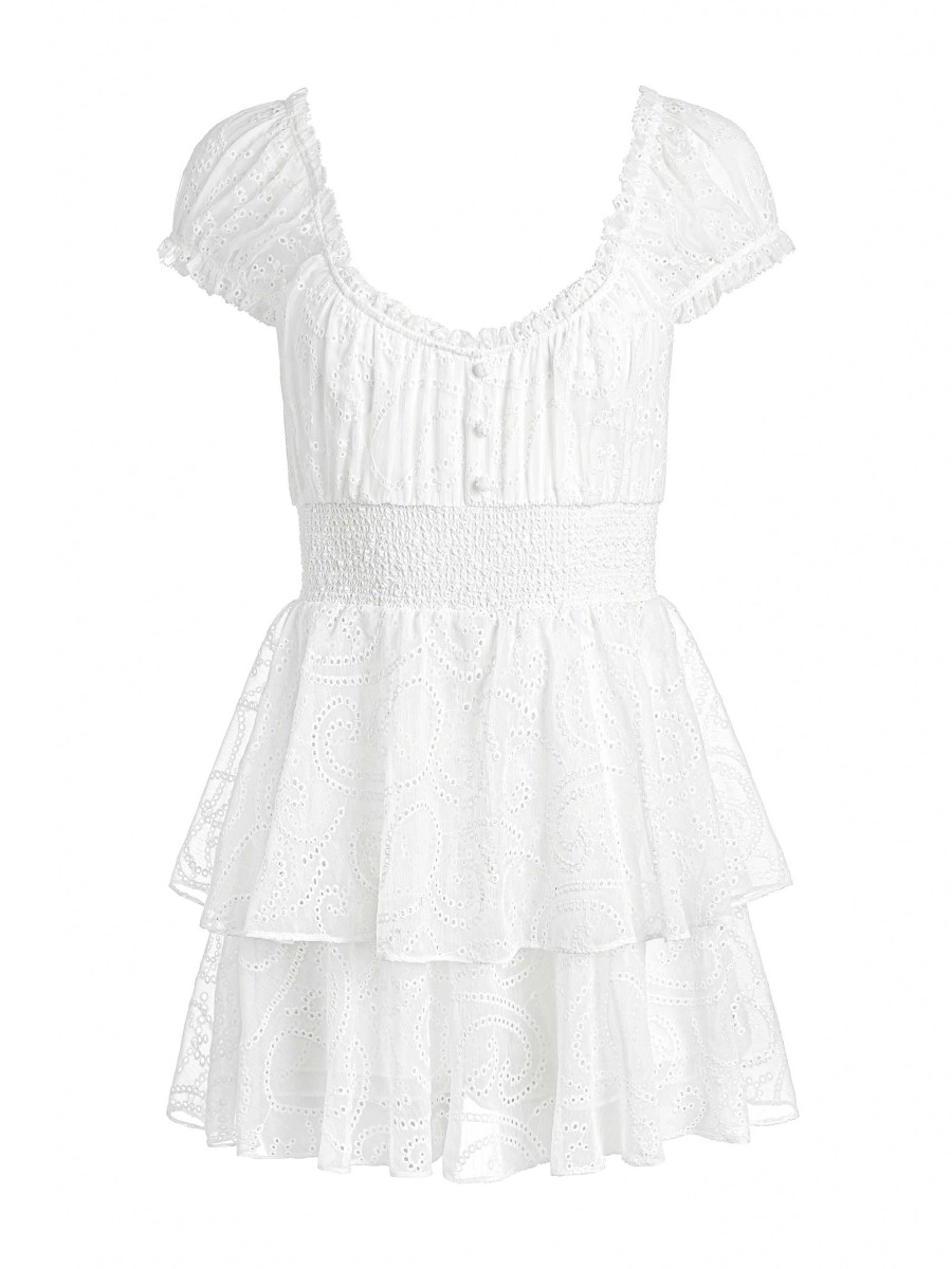 Alice and Olivia Gracie Ruffle Romper | Jumpsuits