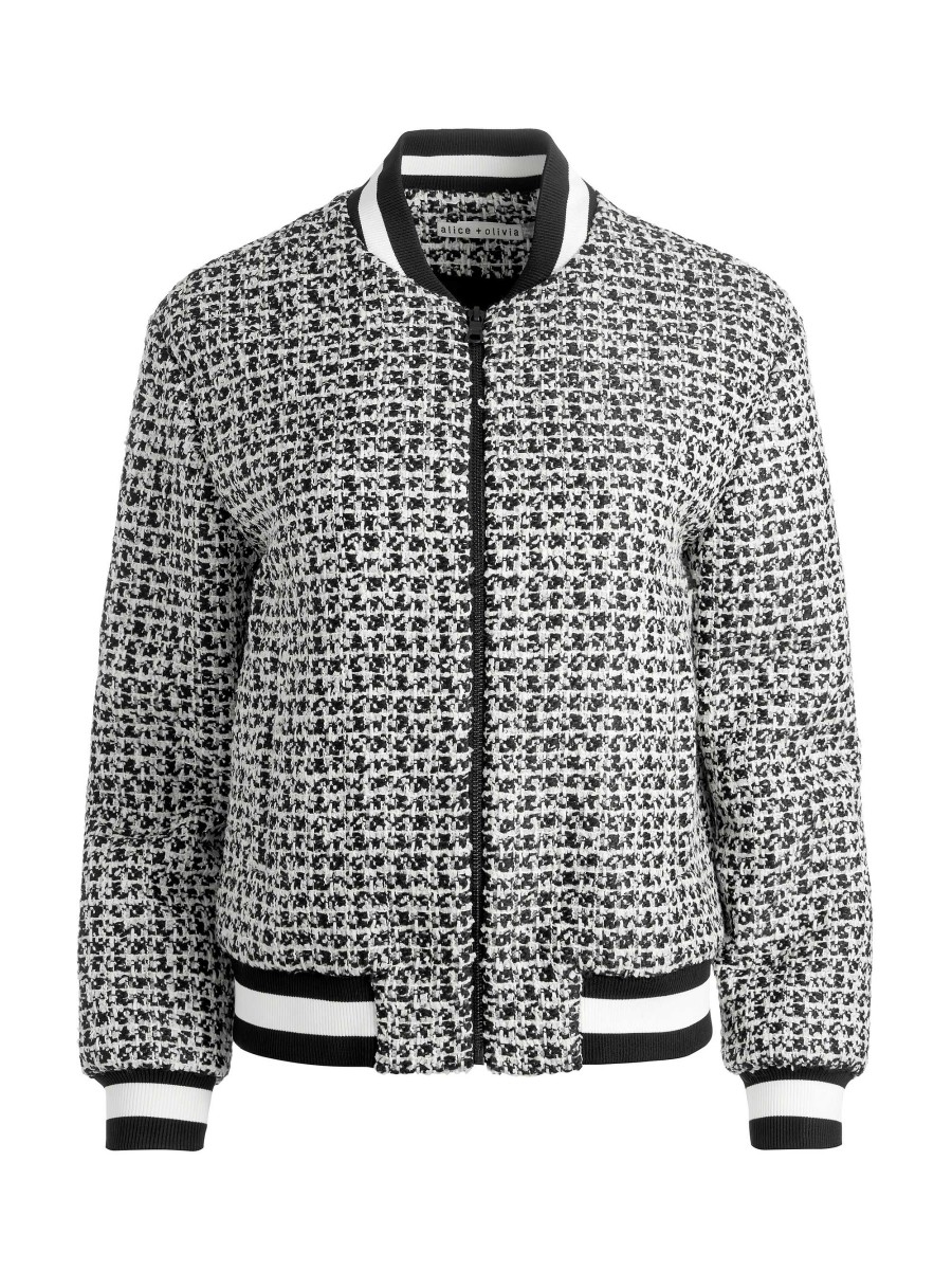 Alice and Olivia Felisa Varsity Bomber Jacket | Jackets + Coats