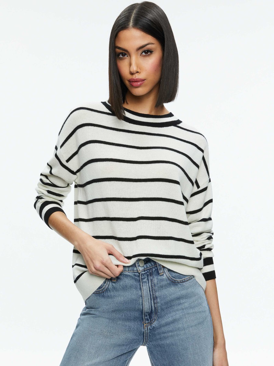 Alice and Olivia Fila Crewneck Pullover | Sweaters