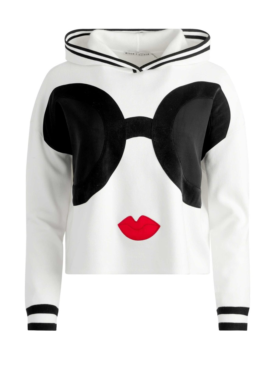 Alice and Olivia Oscar Staceface Hoodie | Sweaters